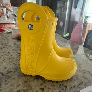 Yellow croc boots